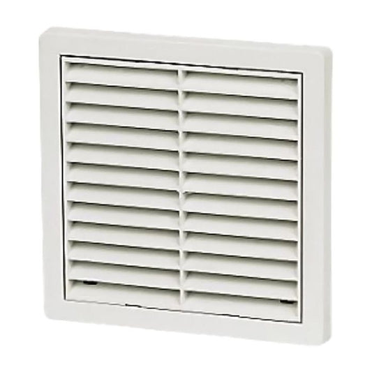 100MM LOUVRE WHITE WITH FLYSCREEN