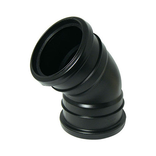 4" BLACK SOIL DOUBLE SOCKET BEND 45DEGREE