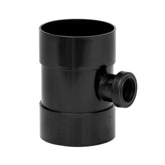 4" BLACK SOIL PIPE SOLVENT WELD BOSS BRANCH 32MM