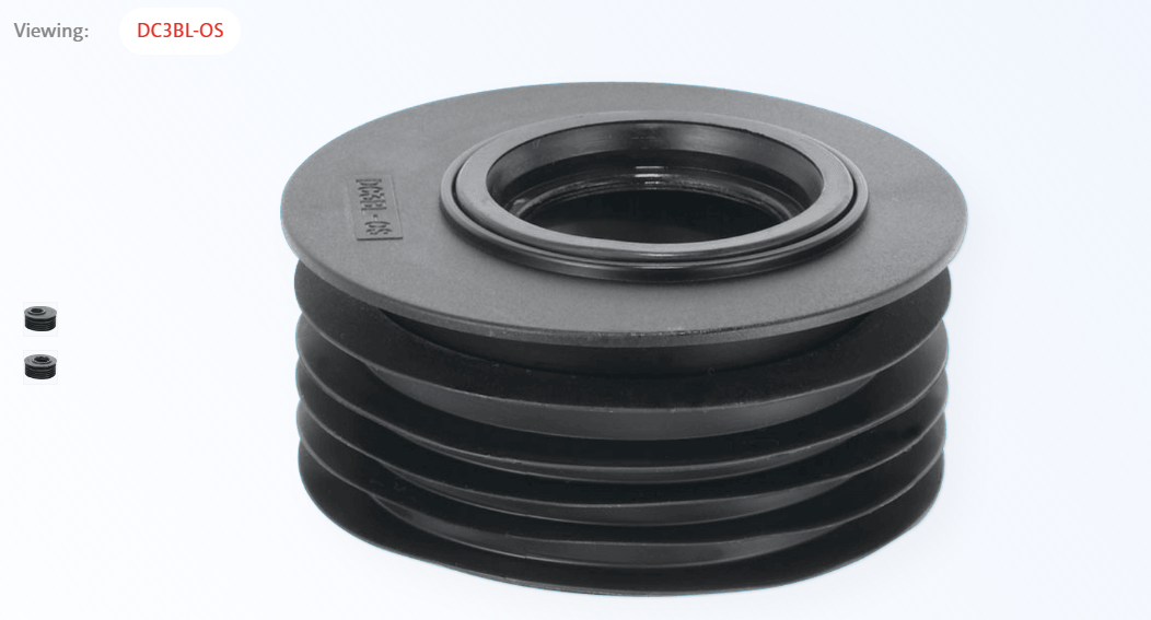 4" BLACK SOIL WASTE ADAPTOR 40MM BLACK