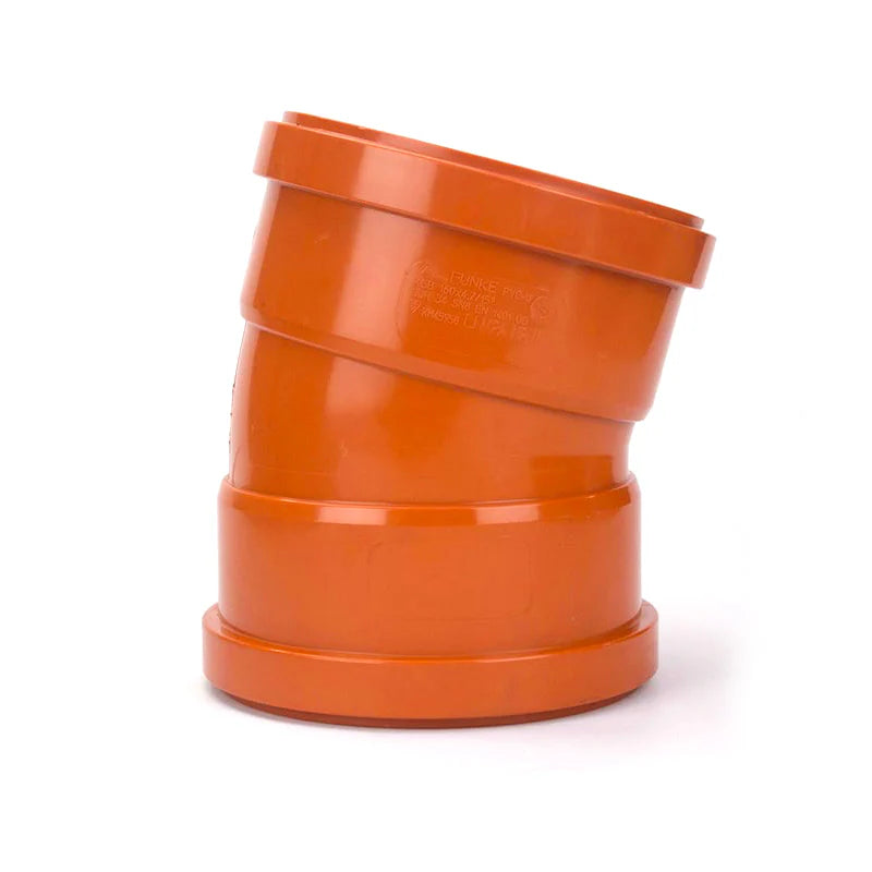 4" SEWER DOUBLE SOCKET BEND 15 DEGREE