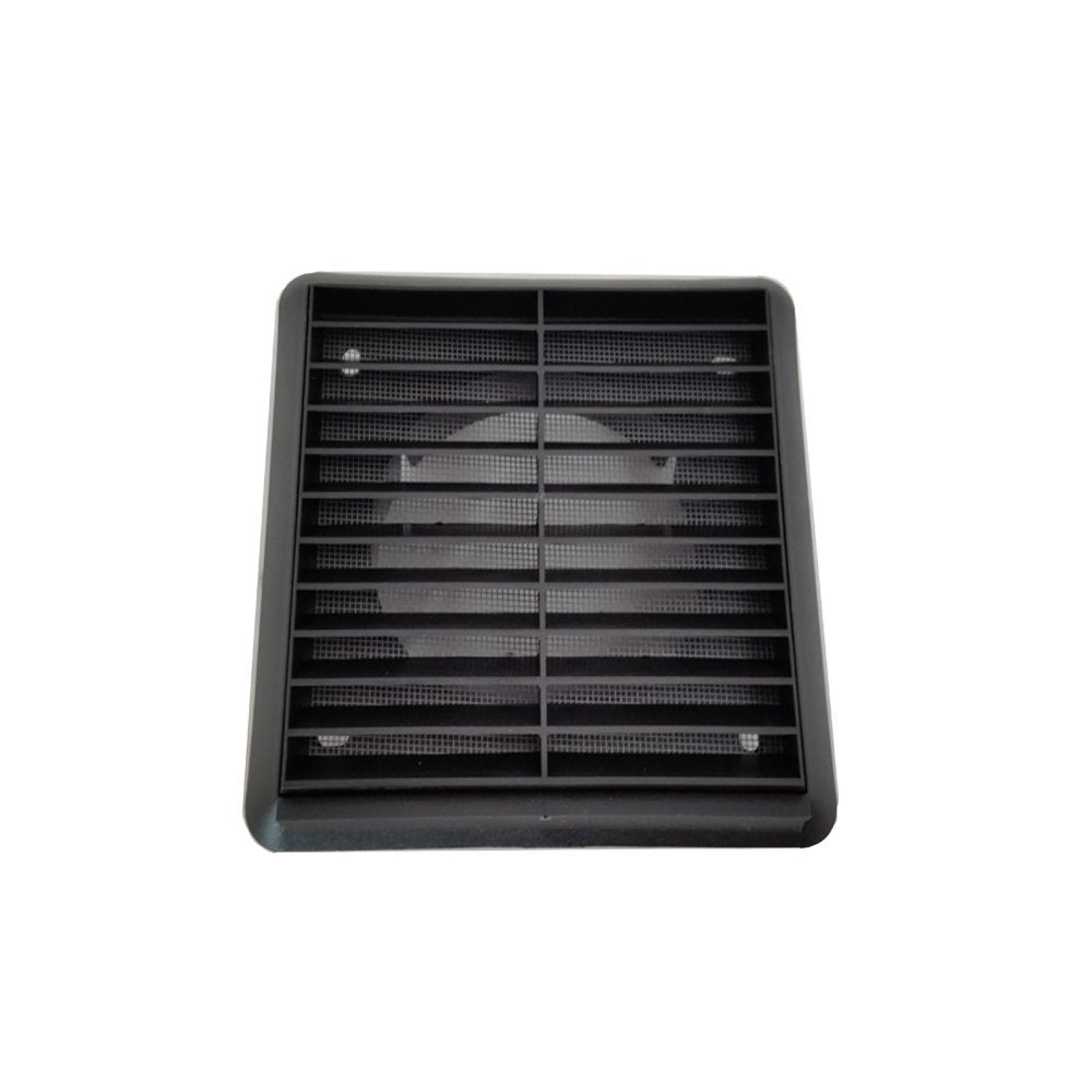 100MM LOUVRE BLACK WITH FLYSCREEN