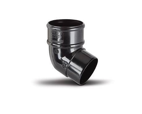 AQUAFLOW 2.5 BLACK PVC DOWNPIPE 45 OFFSET BEND