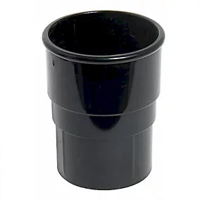 AQUAFLOW 2.5 BLACK PVC DOWNPIPE CONNECTOR