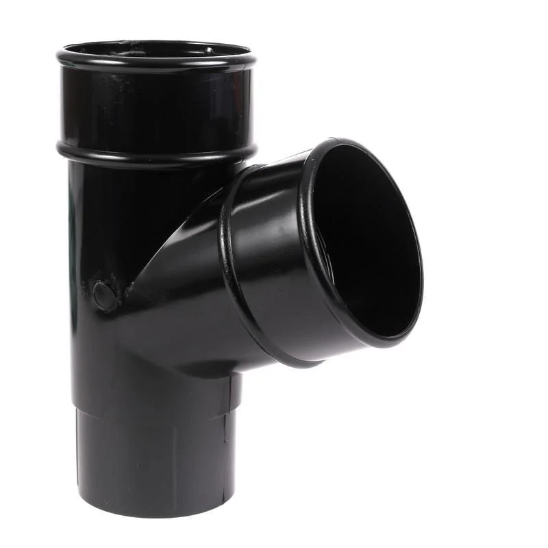 AQUAFLOW 2.5 BLACK PVC DOWNPIPE Y BRANCH