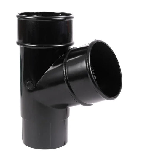 AQUAFLOW 2.5 BLACK PVC DOWNPIPE Y BRANCH