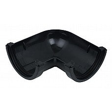 AQUAFLOW 4.5 BLACK PVC GUTTER 90 ANGLE BEND
