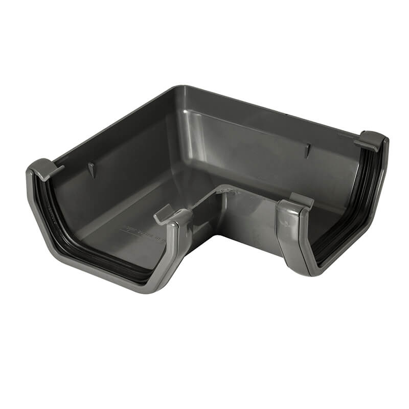 BLACK PVC 90 DEGREE UNI GUTTER ANGLE