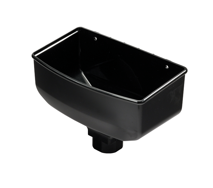 BLACK PVC HOPPER HEAD SQ/RD