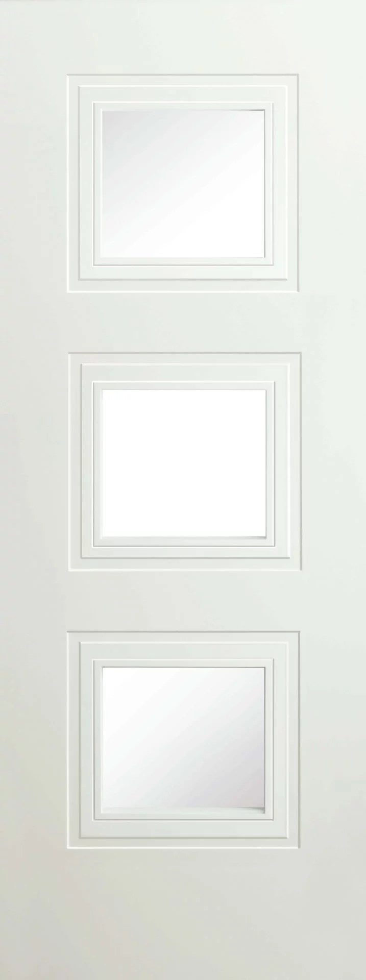 bergerac 3 panel clear premium white