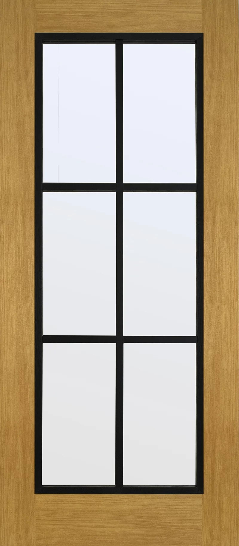 6 Lite Luxury Laminate Oak Clear Glass