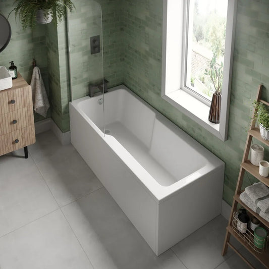 Evoke 1700 x 750mm SE Shower Bath