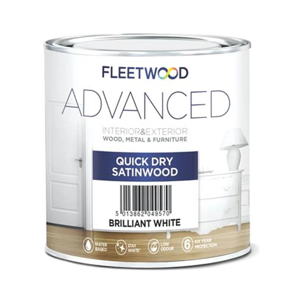 FLEETWOOD ADVANCED QUICK DRY SATINWOOD WHITE