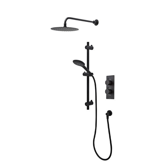Merit Dual Function Concealed Shower System - Black