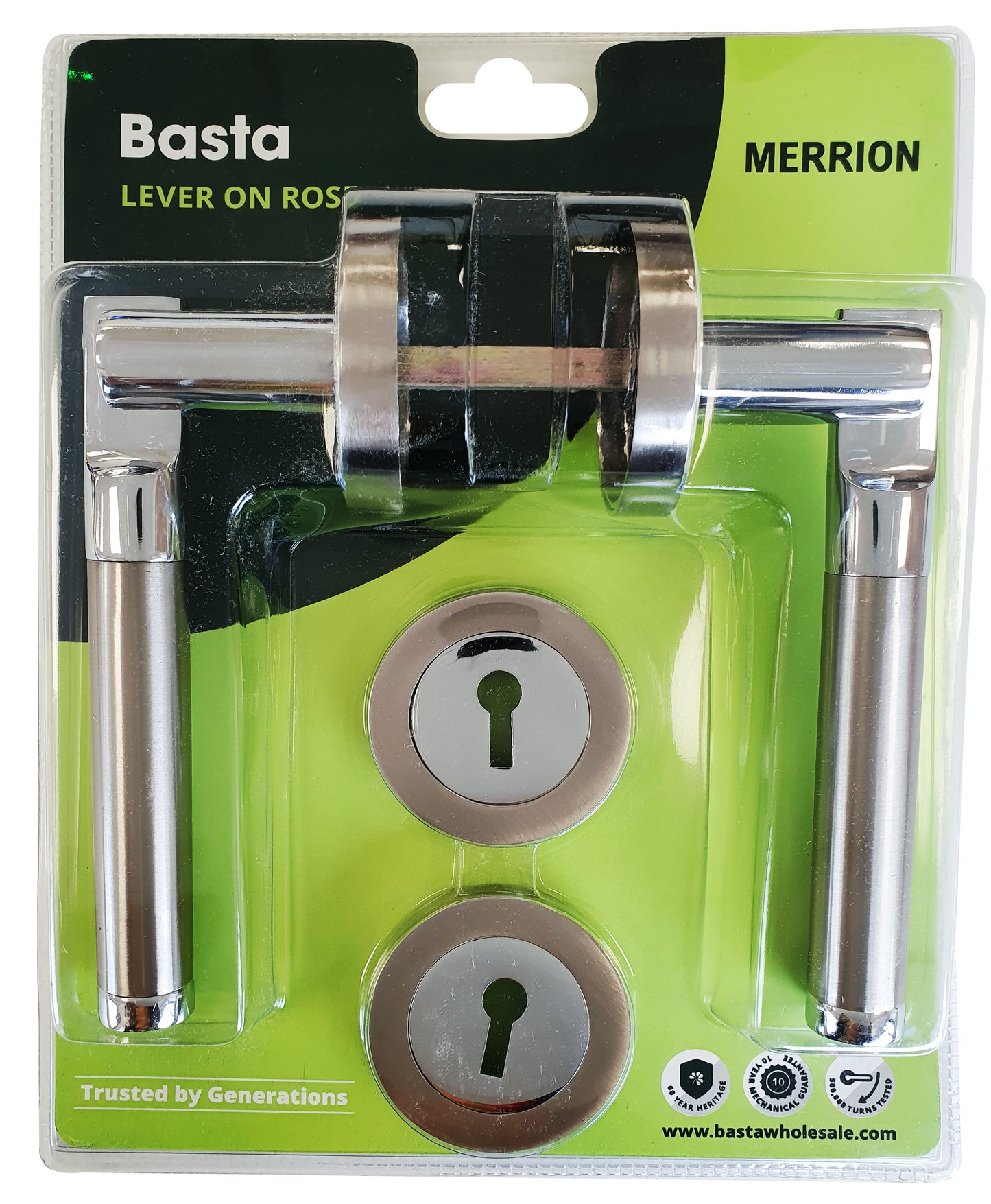 Merrion Lever on Rose w Escutcheon SNP