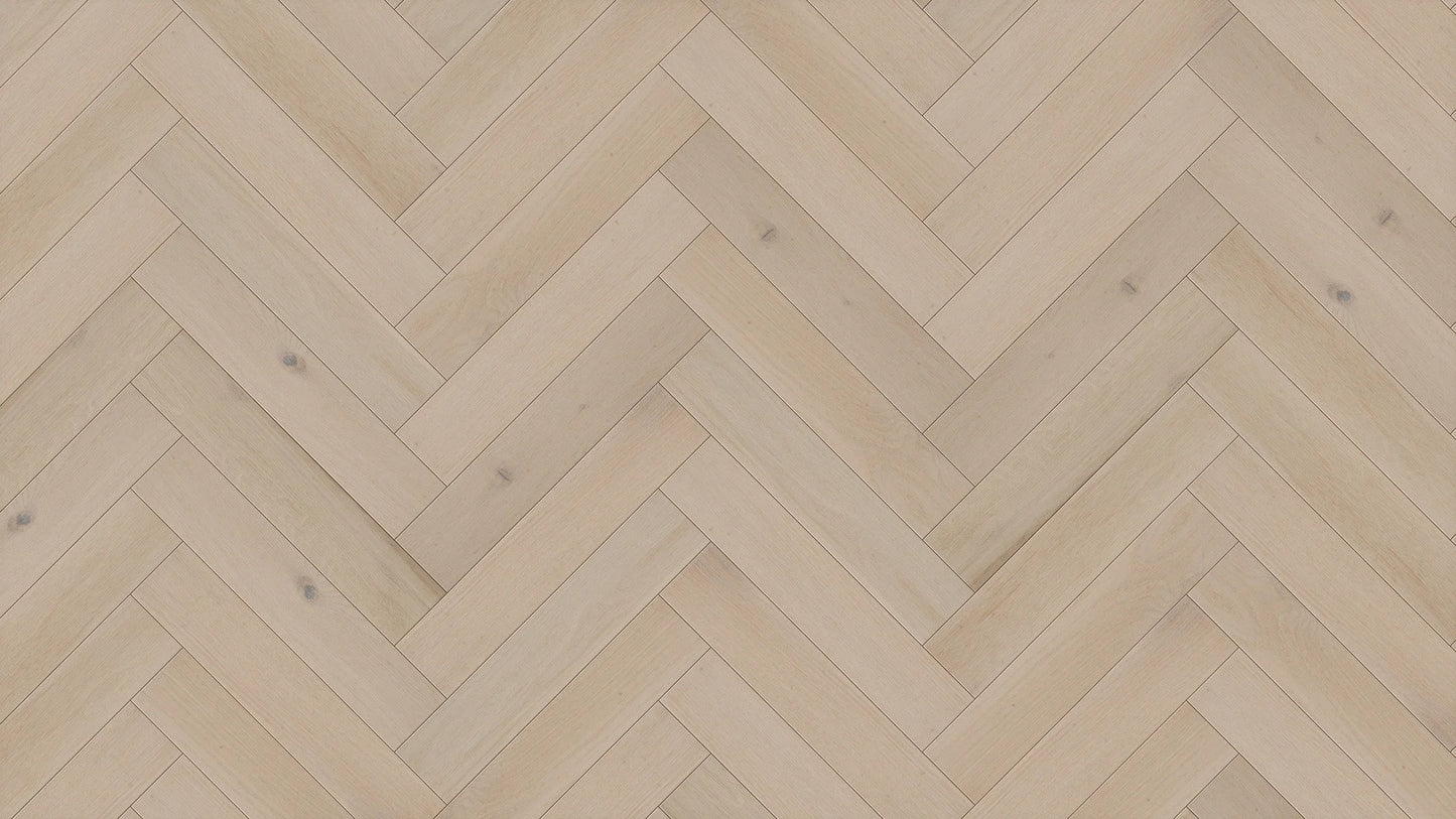 Mountain Chalk Oak Herringbone 14mm