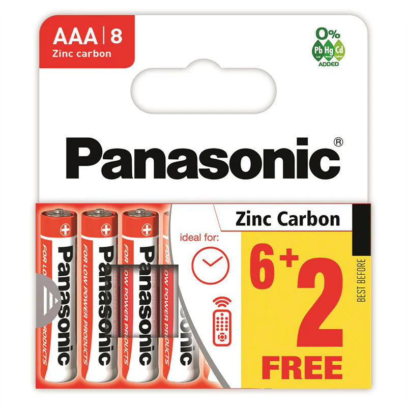 PANASONIC AAA BATTERY 6+2 FREE
