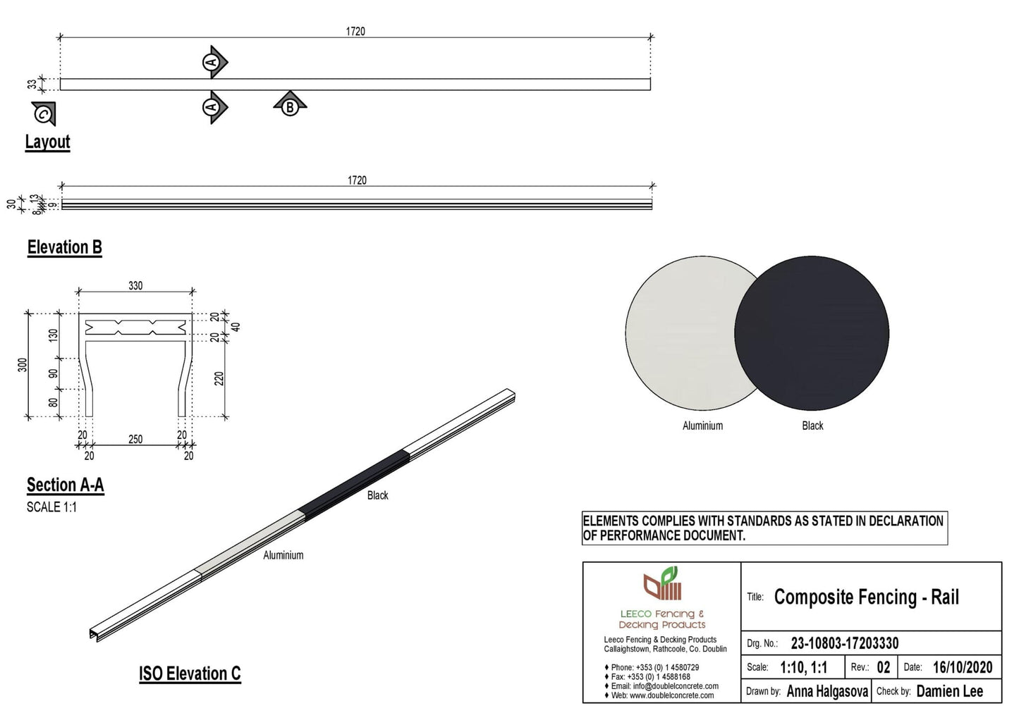 Composite Fencing RAIL