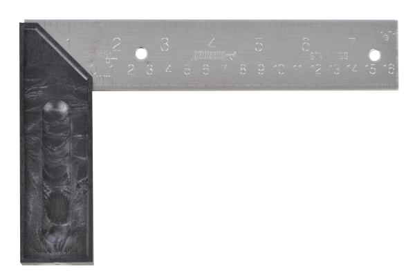 8" Inch/Metric Try & Mitre Square - Structo-Cast® Handle