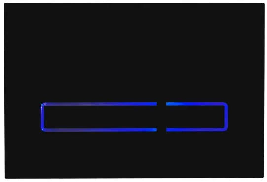 Sensor Flush Plate Black with Blue LED