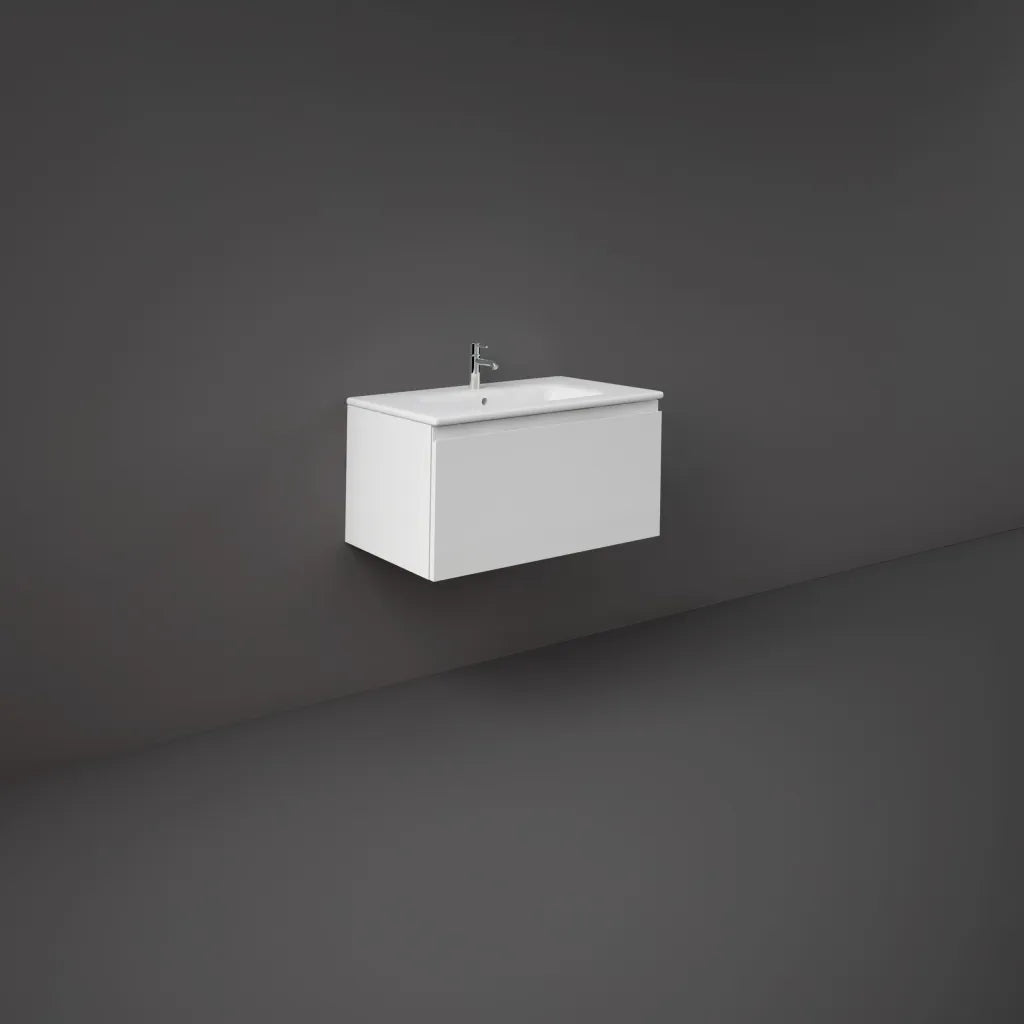 Joy Uno 800mm Wall Hung Unit Pure White