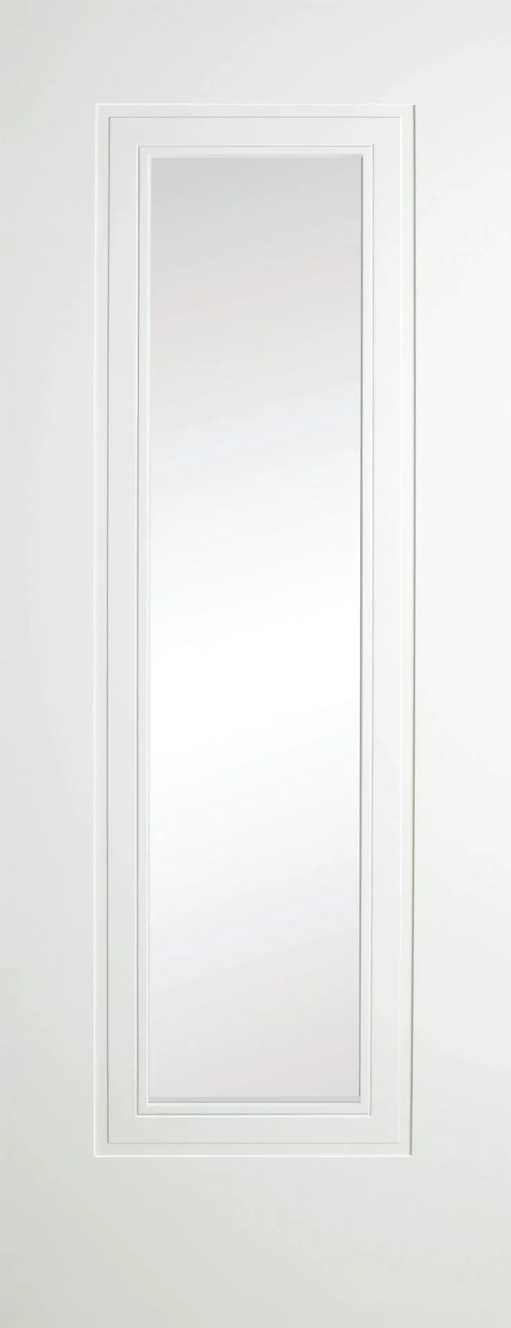 versailles 1 panel clear premium primed white