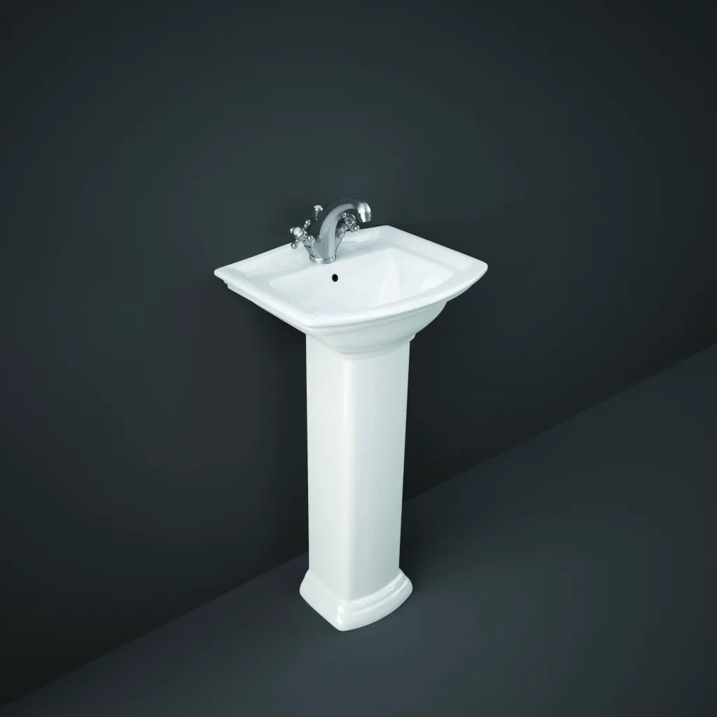 Washington 46cm Basin 1TH with Small Pedestal