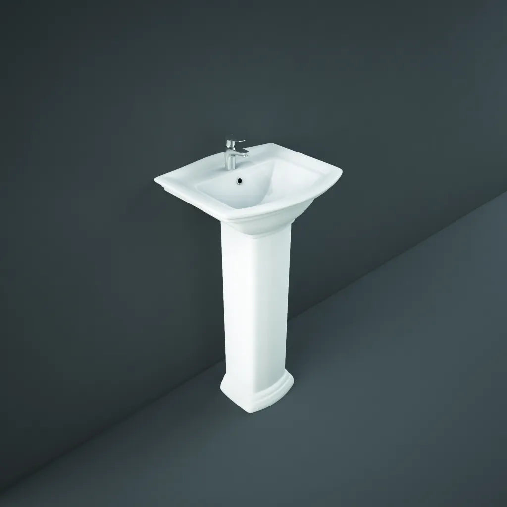 Washington 56cm Basin 1TH with Small Pedestal