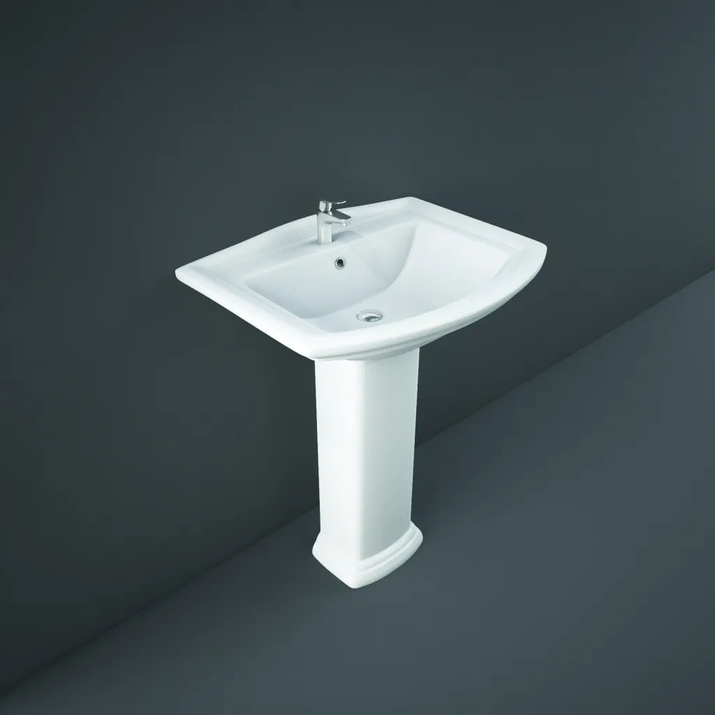 Washington 65cm Basin 1TH with Large Pedestal