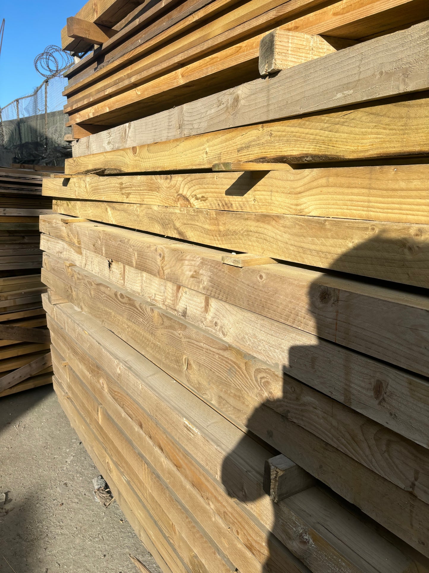 TREATED CHAMF FENCE POST WEATHERED 95X95X2.4M