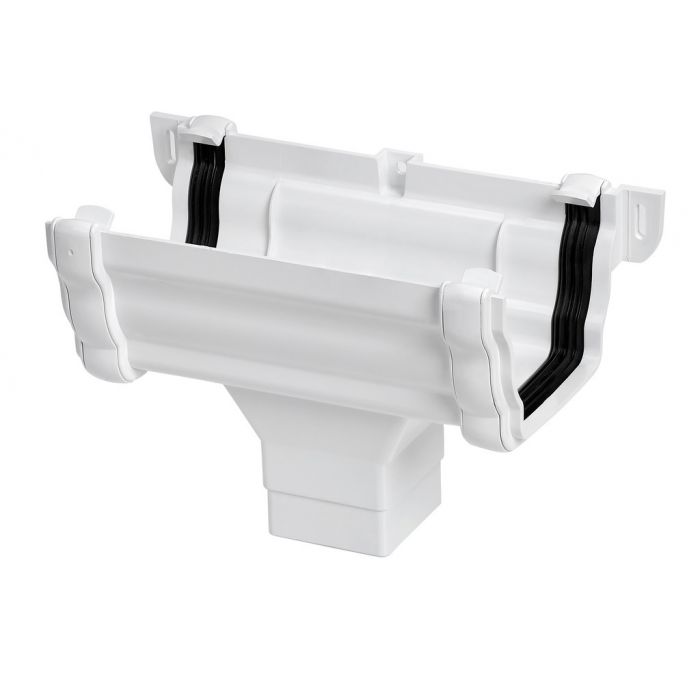 WHITE PVC RUNNING OUTLET