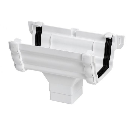 WHITE PVC RUNNING OUTLET