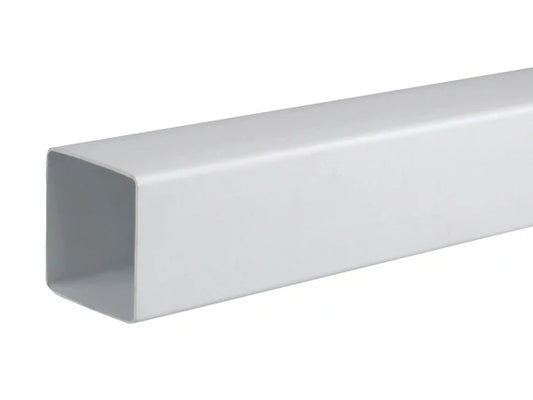 WHITE PVC SQUARE DOWNPIPE 5.5METER