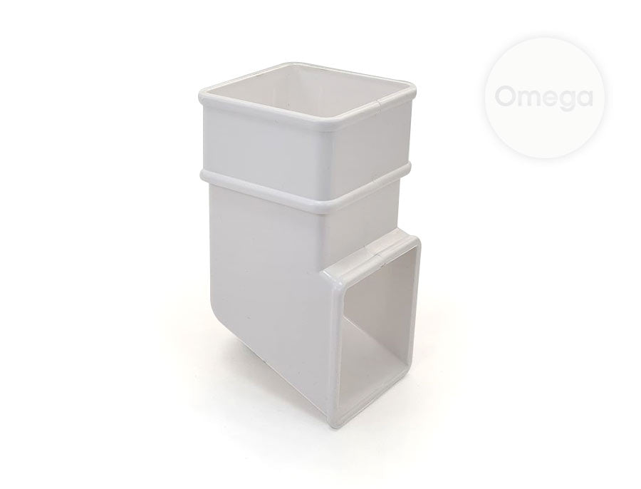 WHITE PVC SQUARE DOWNPIPE SHOE