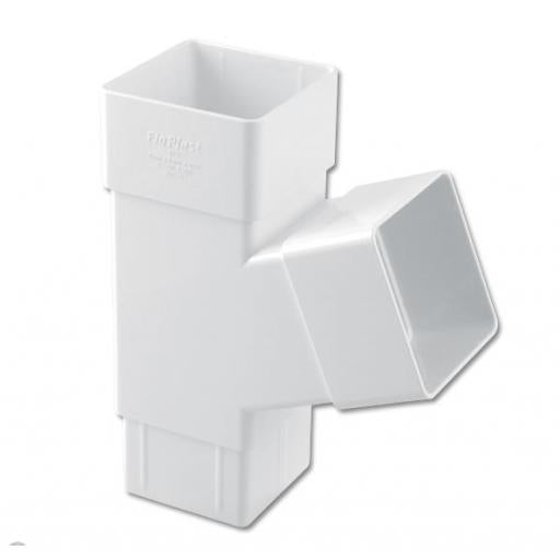 WHITE PVC SQUARE DOWNPIPE Y BRANCH