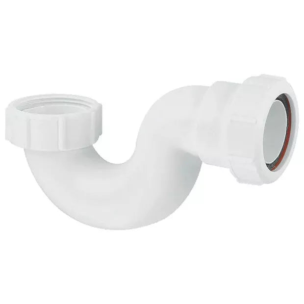 WHITE WASTE BATH TRAP 40MM 1.5"