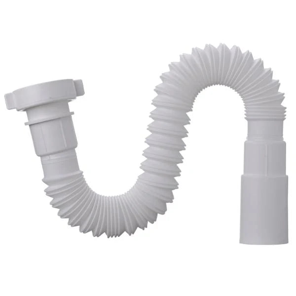WHITE WASTE FLEXIBLE TRAP 11/4" 35MM