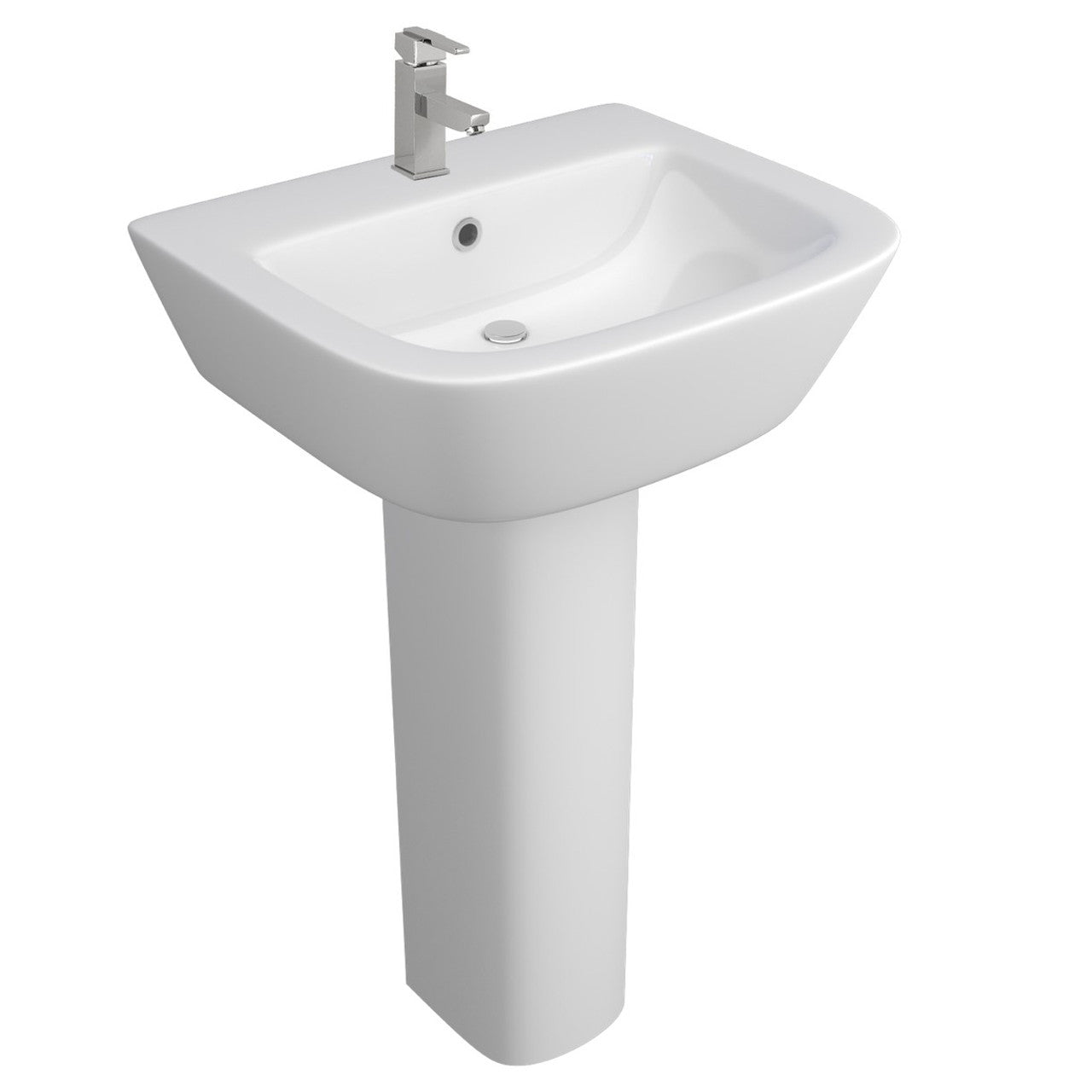 Rada 540mm 1TH Basin with Semi Pedestal