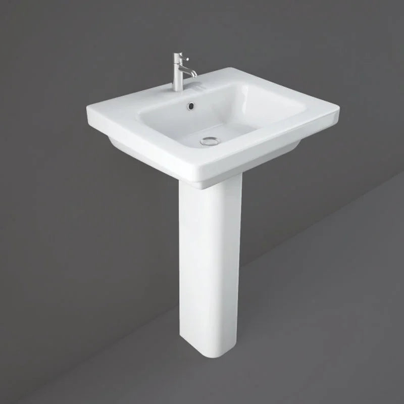 Resort 55cm Basin 1TH with Full Pedestal