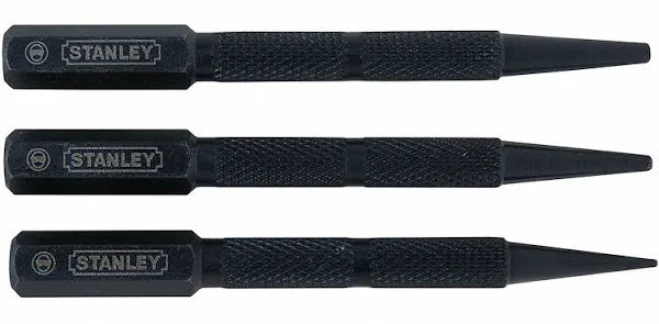 Stanley 3 piece nail punch set