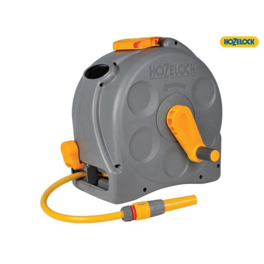 Hozelock 25 Metre 2-In-1 Compact Hose Reel + 25M Of Starter Hose