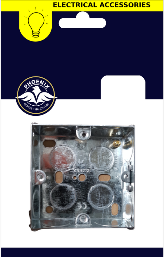 PHOENIX 1 GANG 25MM FLUSH METAL BOX