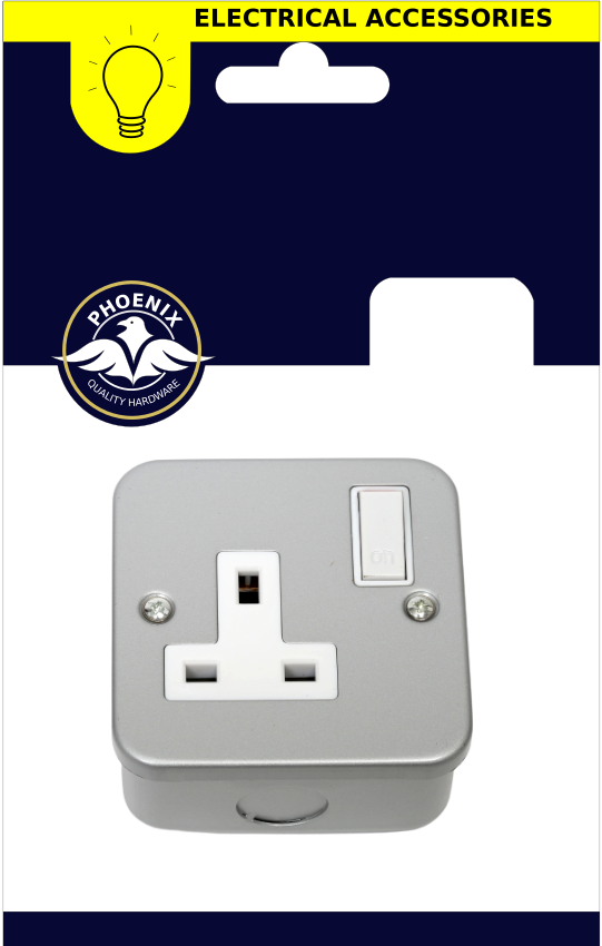 PHOENIX METALCLAD SINGLE SWITCHED SOCKET – ABS BUILDING AND DIY STORE