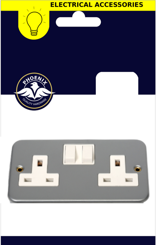 PHOENIX METALCLAD DOUBLE  SWITCHED SOCKET