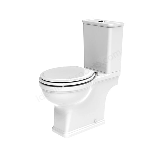 Marston Comfort Height Close Coupled Open Back Pan WC with Chrome Handle