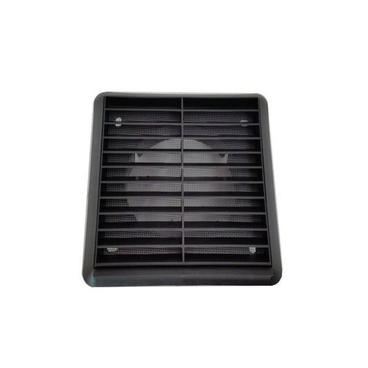 100MM LOUVRE BLACK WITH FLYSCREEN