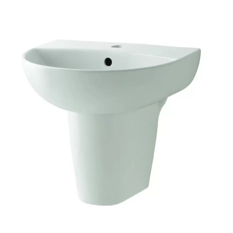 Boston 450mm Basin 1TH with Semi Pedestal