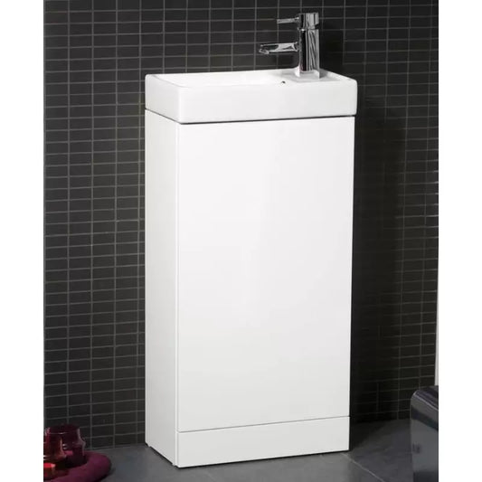 Compact Vanity Unit White 40cm