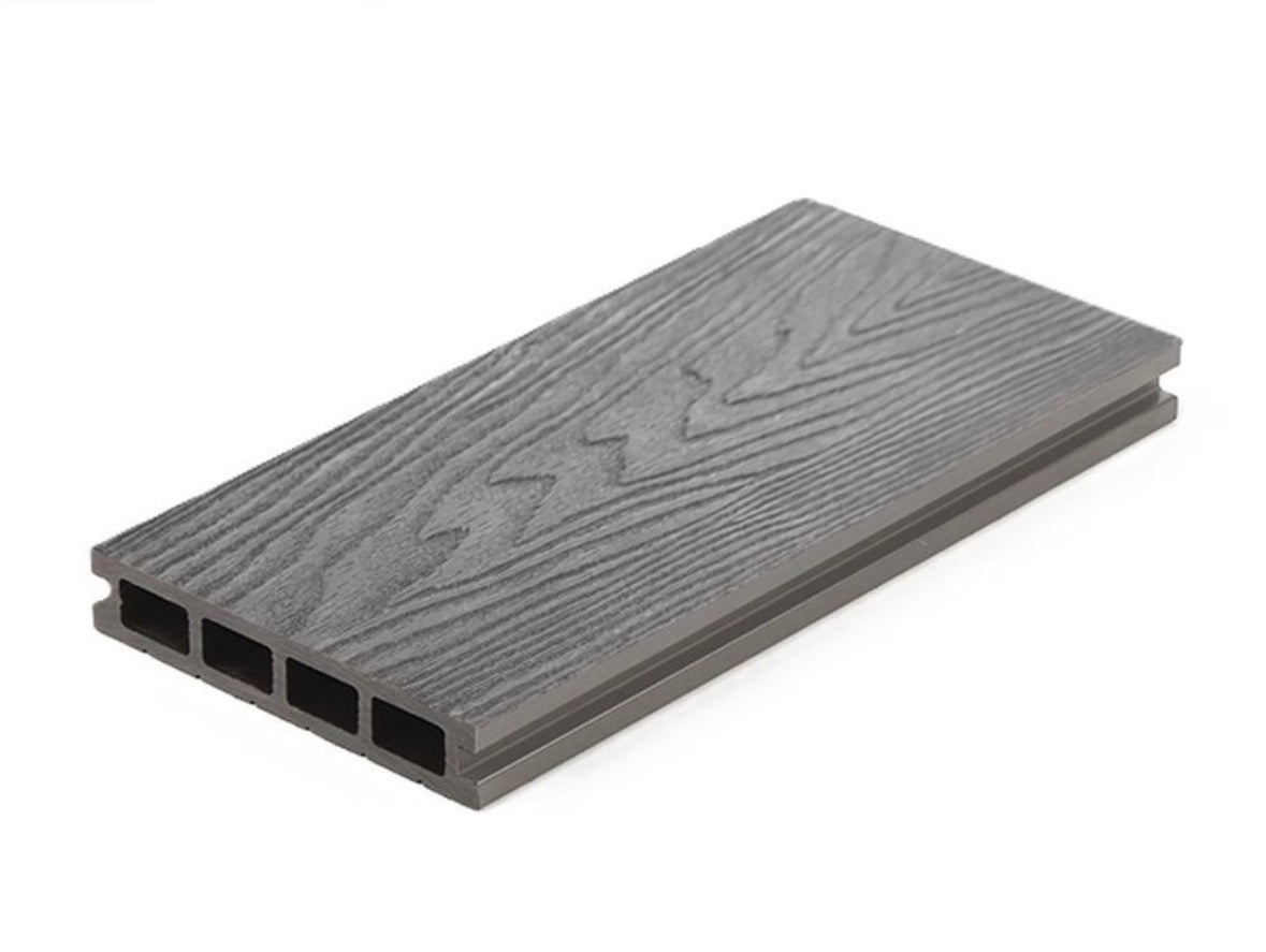 ABS Woodgrain and Grooved Composite Decking Board Grey - 3.6m