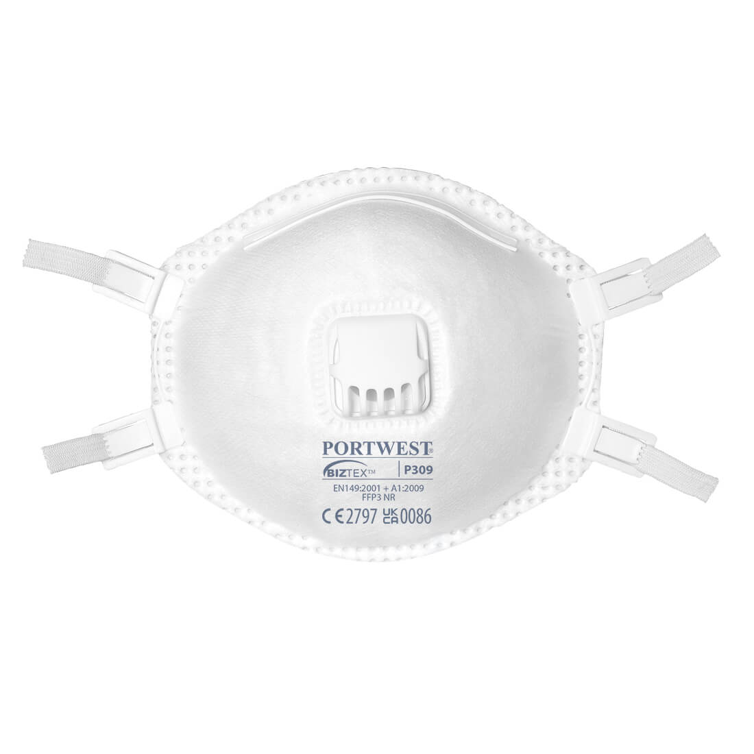 Portwest FFP3 Valved Respirator - Blister Pack (Pk2) White - P309